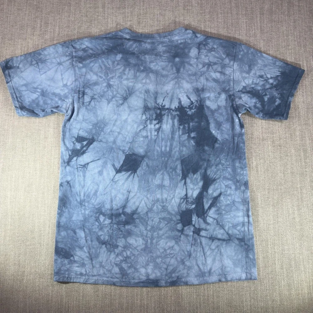 The Mountain Shirt Mens Large Blue Running Wild Horses Tie Dye Graphic Tee